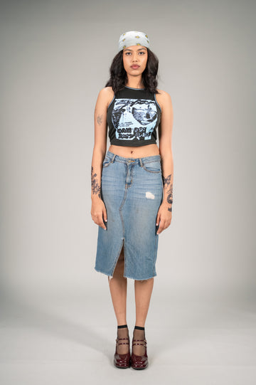 Printed Tank top Women Crop Graphic Tee